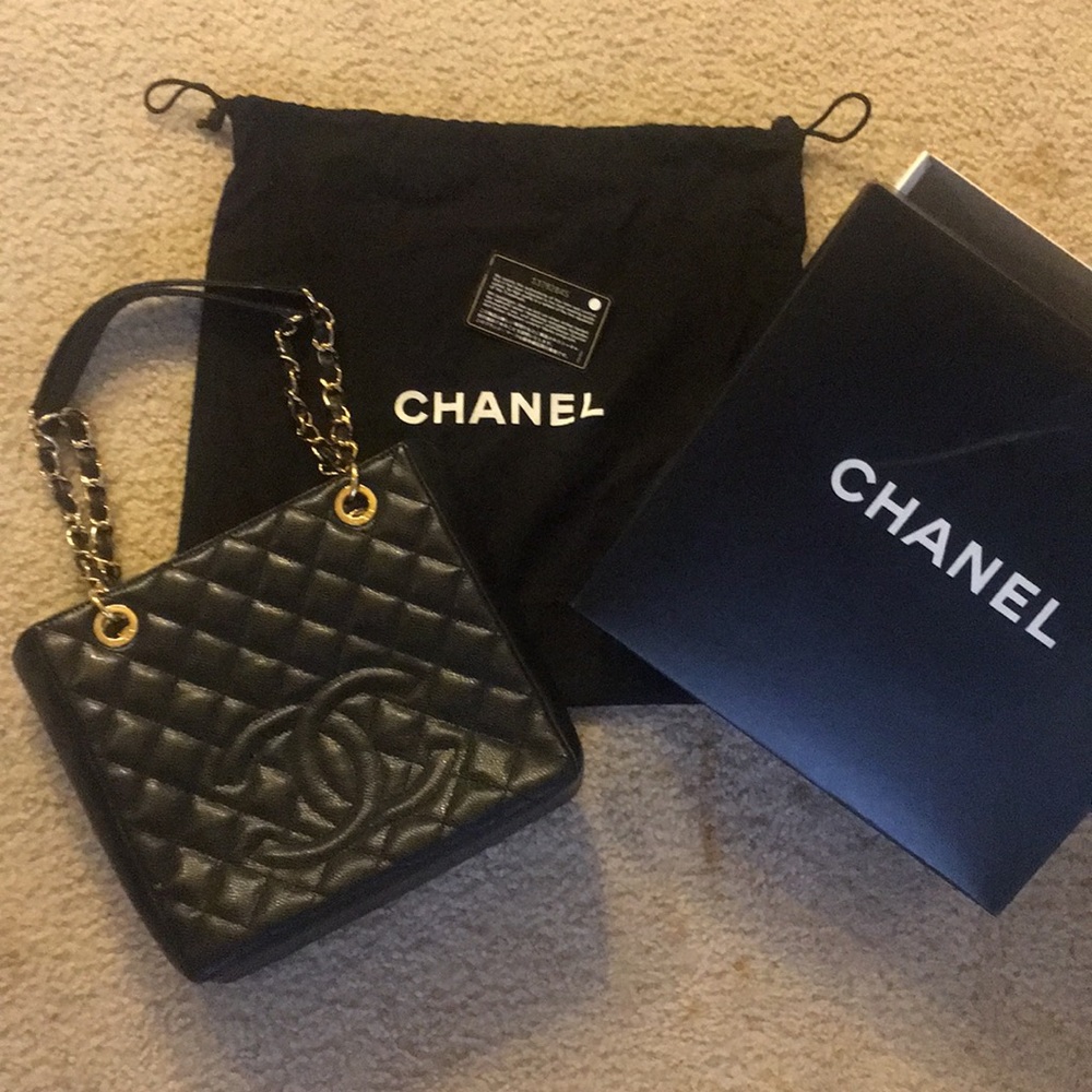 Chanel PST in Black Caviar